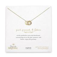 bridal gold dipped past, present, future, necklace