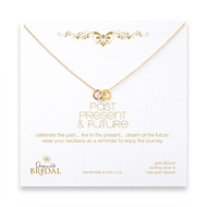 bridal gold dipped past, present, future necklace