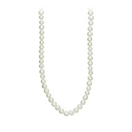 bridal small pearl strand jackie necklace with sterling silver clasp