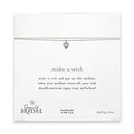 make a wish bridal necklace with sterling silver baby heart on silver