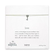 love make a wish bridal necklace with sterling silver key to my heart on silver