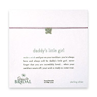 daddy's little girl make a wish bridal necklace with sterling silver butterfly on lavender
