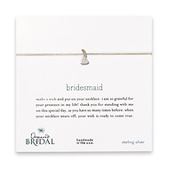 bridesmaid make a wish bridal necklace with sterling silver sideways heart on creme