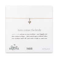 here comes the bride make a wish bridal necklace with sterling silver north star on creme