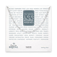 bridal 100 good wishes sterling silver  necklace