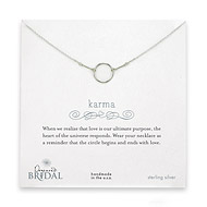bridal karma necklace, sterling silver - 18 inches