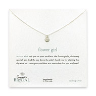 flower girl reminder bridal necklace with sterling silver small daisy