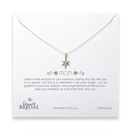 bridal mom bright star necklace, sterling silver