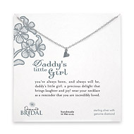 bridal daddy's little girl sterling silver heart necklace