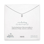 bridal everlasting diamond sterling silver necklace