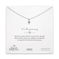 bridal it's the journey diamond sterling silver necklace