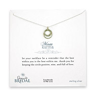 bridal mom karma sterling silver necklace