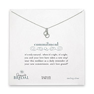 bridal commitment sterling silver necklace