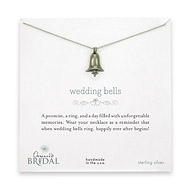 bridal wedding bells sterling silver necklace