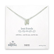 bridal best friends sterling silver angel wings set of 2 necklaces