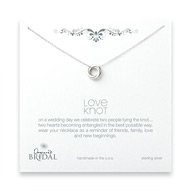 bridal love knot necklace, sterling silver
