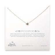 bridal bridesmaid sterling silver faceted bead necklace
