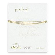 gold dipped small white pearls of toggle bracelet