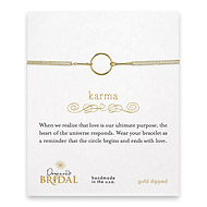 bridal karma bracelet, gold dipped