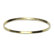 bridal together forever gold dipped engraved bangle