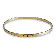 bridal something blue gold dipped sapphire bangle