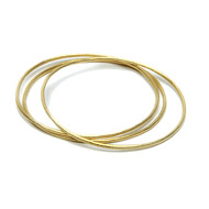 bridal three wishes gold dipped textured bangle bracelets set of 3