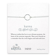bridal karma bracelet, sterling silver