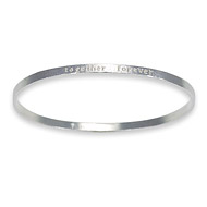 bridal together forever silver dipped engraved bangle