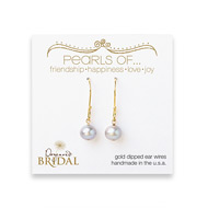 bridal pearls of... gold dipped earrings with silver pearl