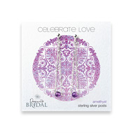 bridal celebrate love sterling silver faceted amethyst earrings