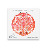 bridal celebrate love sterling silver faceted carnelian earrings