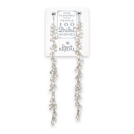 bridal 100 good wishes sterling silver dangling pearl earrings