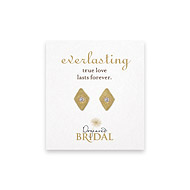 bridal everlasting diamond gold dipped stud earrings