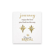bridal it's the journey diamond gold dipped stud earrings