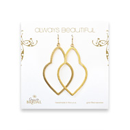 bridal earrings, always beautiful empress, gold dipped