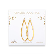 bridal always beautiful petal gold dipped earrings