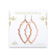 bridal always beautiful moroccan rose gold dipped earrings