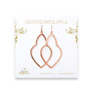 bridal always beautiful empress rose gold dipped earrings