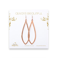 bridal always beautiful petal rose gold dipped earrings