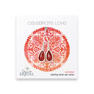 bridal celebrate love sterling silver carnelian teardrop earrings