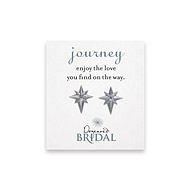 bridal it's the journey diamond sterling silver stud earrings