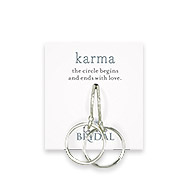 bridal karma earrings, sterling silver