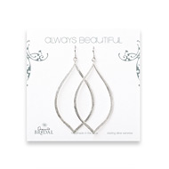bridal earrings, always beautiful eye, sterling silver