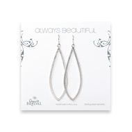 bridal earrings, always beautiful petal, sterling silver