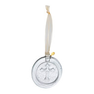 bridal love and faith recycled glass gothic cross ornament