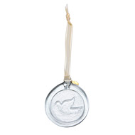 bridal love and peace recycled glass peace ornament