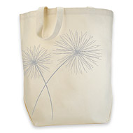 silver dandelion organic tote bag