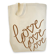 bronze love organic tote bag