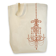 rose gold chandelier organic tote bag