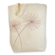 rose gold dandelion organic tote bag
